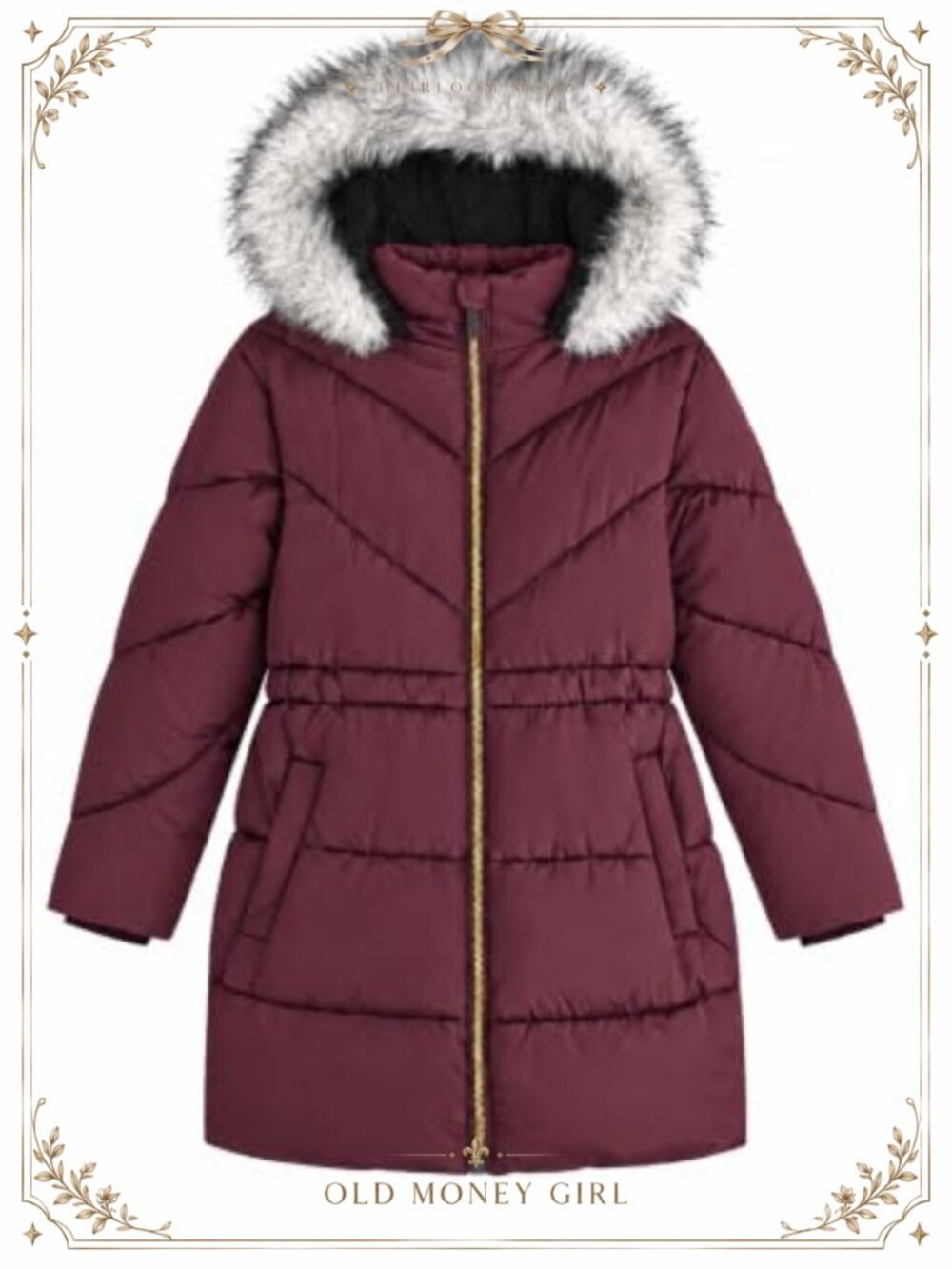 Girls Winter Puffer Parka Sherpa Lined Water Resistant Hooded Coat